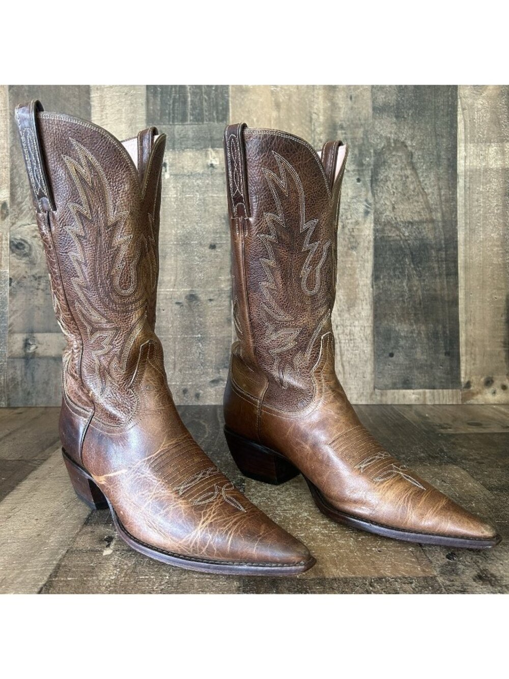 Charlie 1 Horse By Lucchese Pointed Toe Western Cowboy Boots Womens 7.5 B
